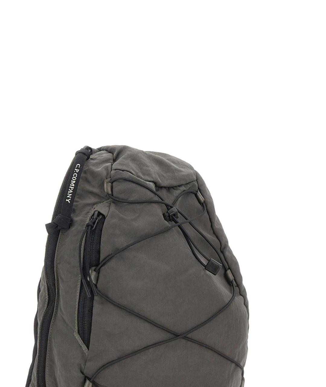 CP COMPANY Серая синтетическая сумка на плечо, фото 4
