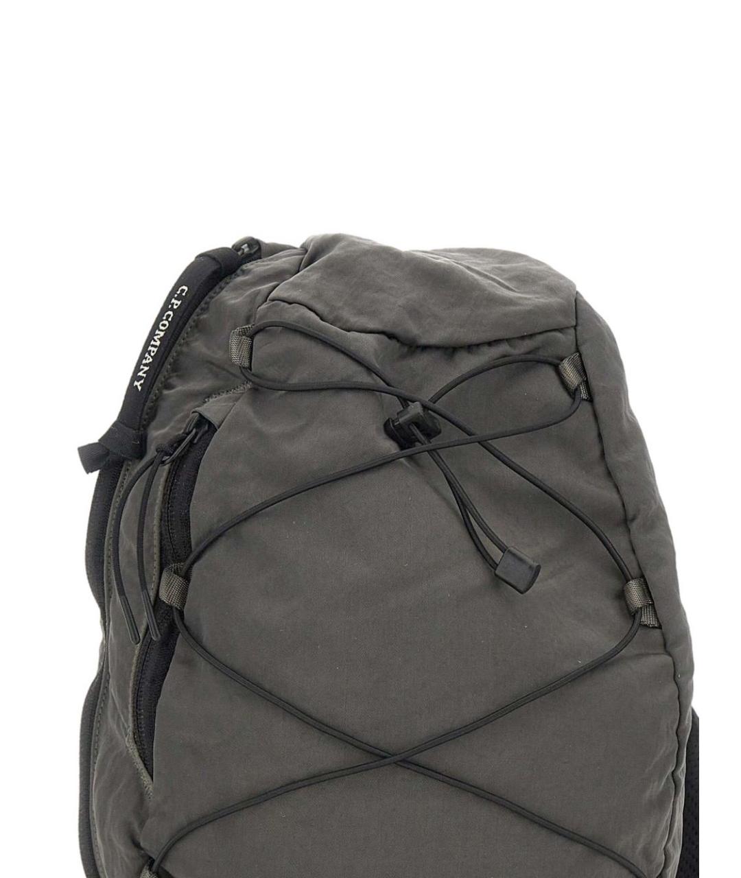 CP COMPANY Серая синтетическая сумка на плечо, фото 5