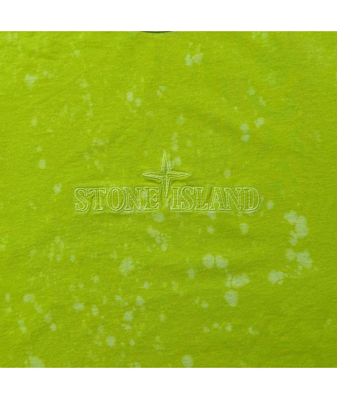 STONE ISLAND Салатовая хлопковая футболка, фото 4