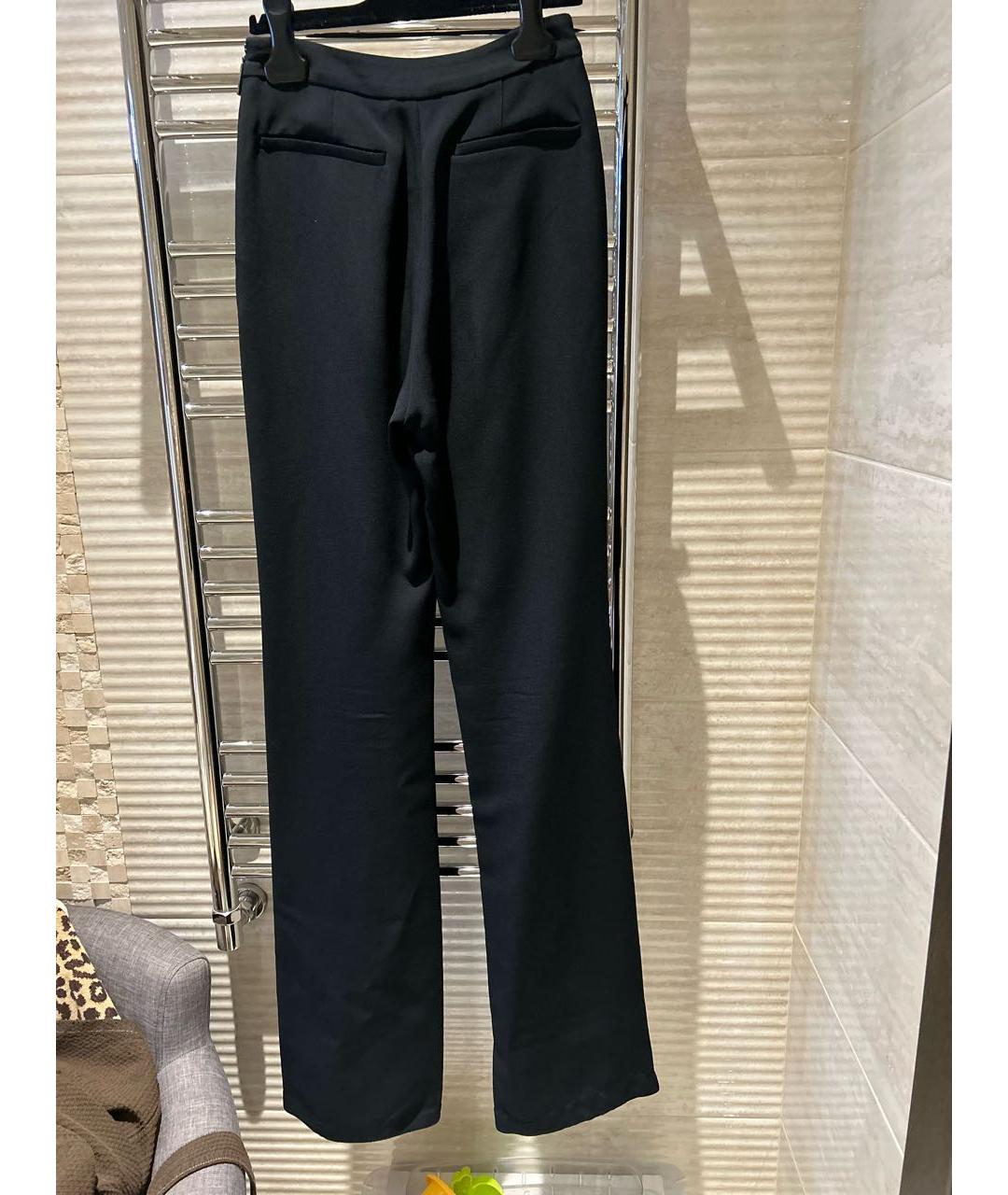 MSGM Черные вискозные прямые брюки, фото 2