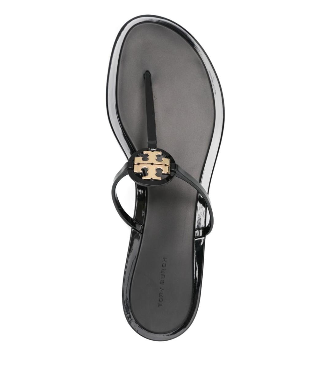 TORY BURCH Черные резиновые шлепанцы, фото 3