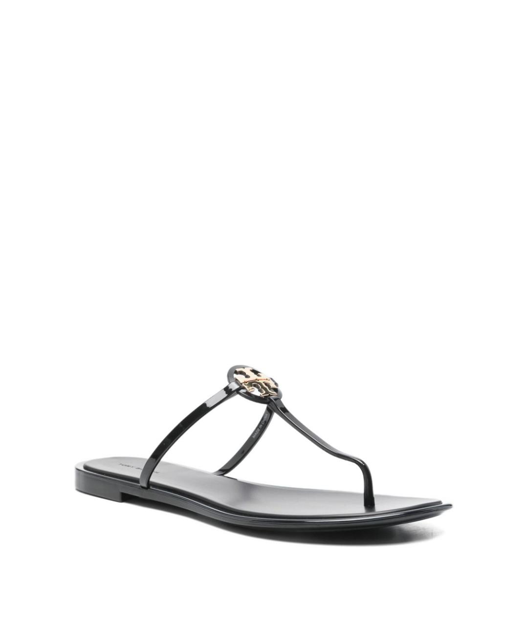 TORY BURCH Черные резиновые шлепанцы, фото 2