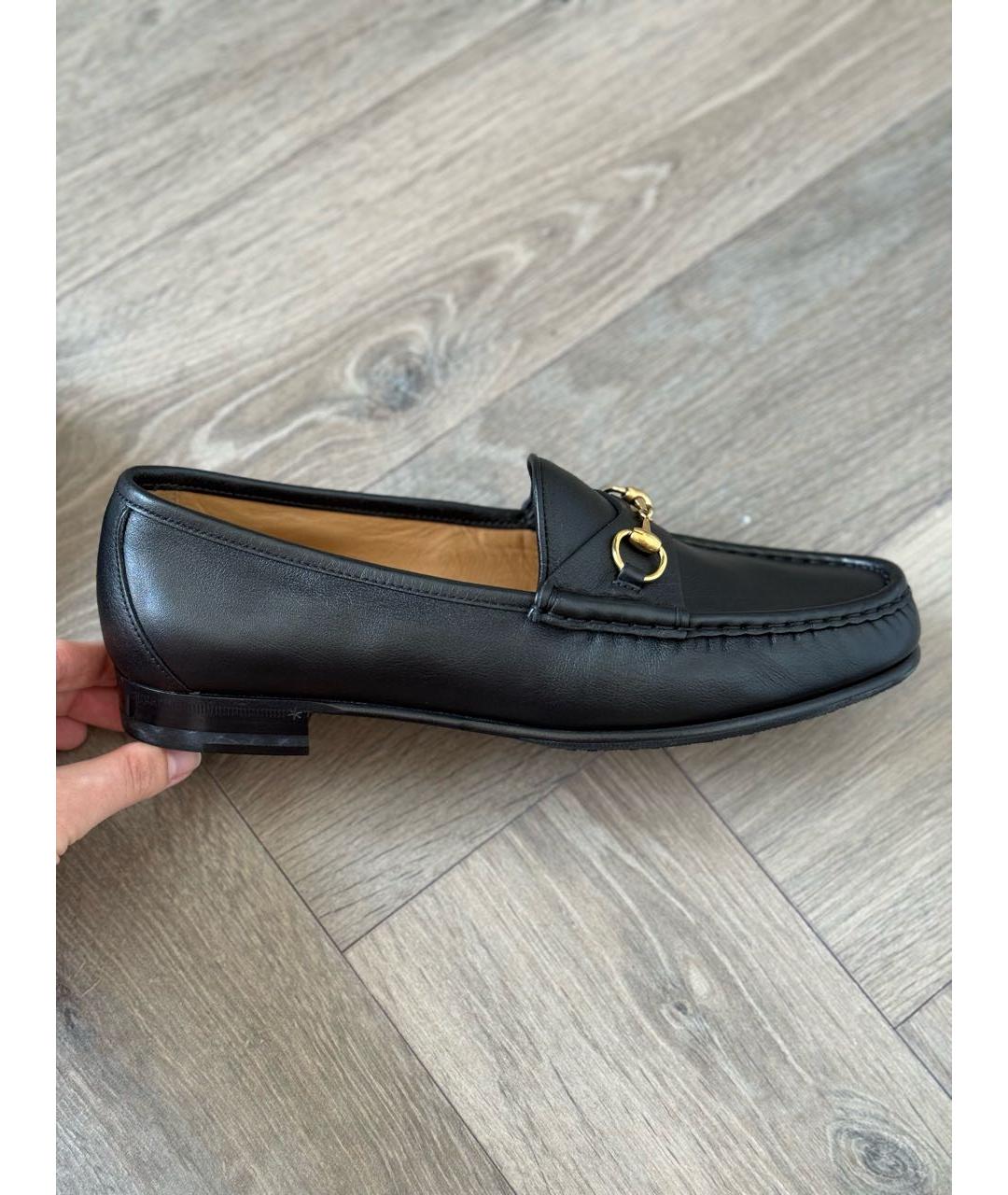 GUCCI Черные кожаные лоферы, фото 7