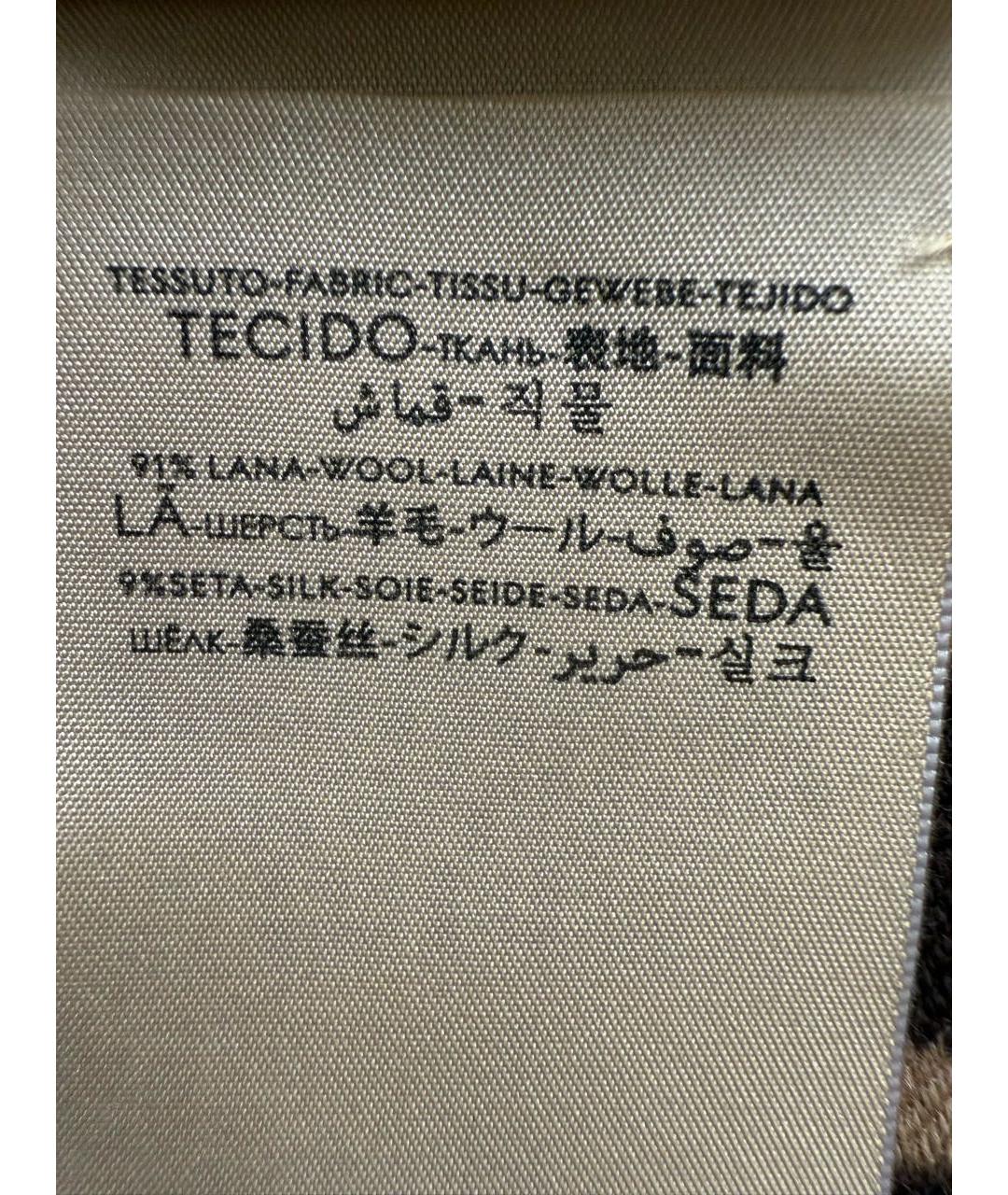 GUCCI Бежевый шерстяной шарф, фото 8