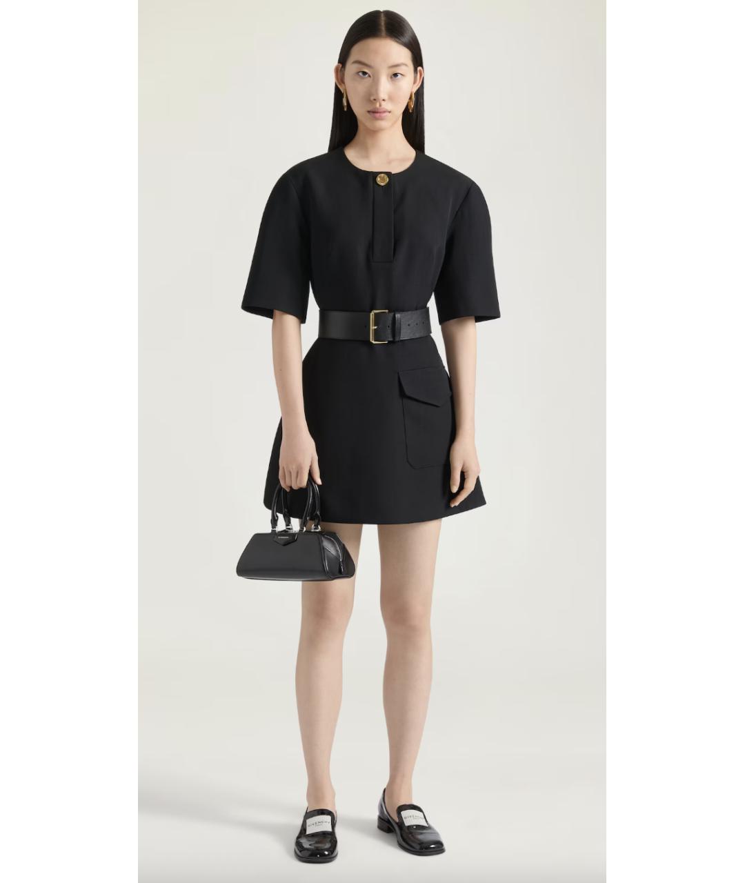 GIVENCHY Черная кожаная сумка тоут, фото 2