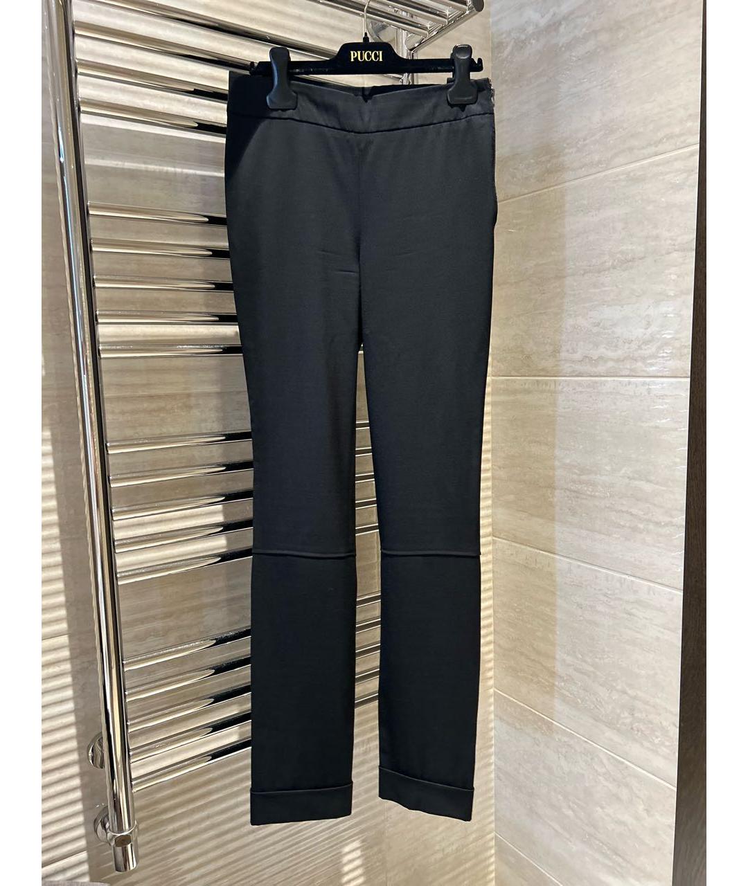 TOM FORD Черные шерстяные прямые брюки, фото 6
