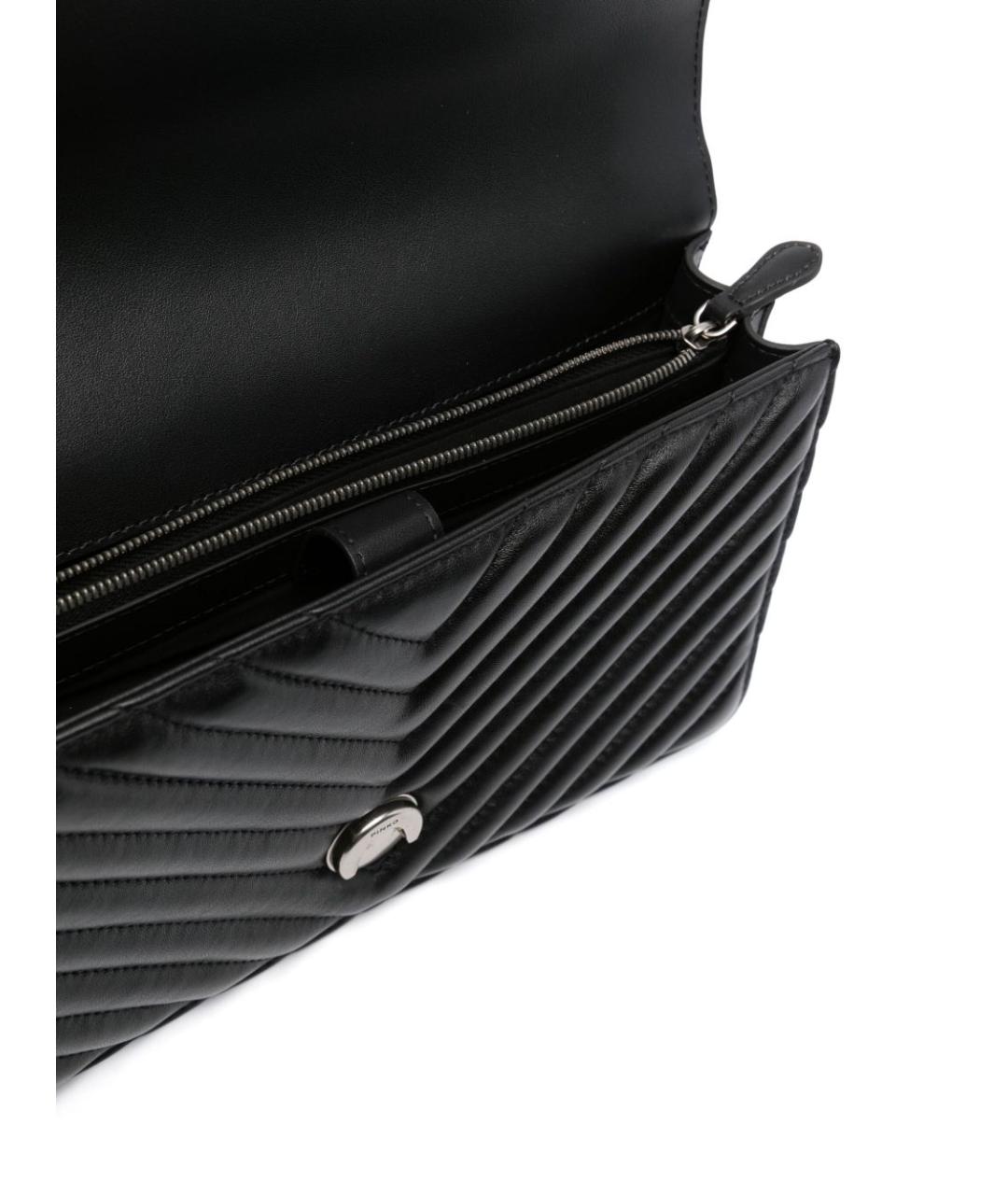 PINKO Черная кожаная сумка через плечо, фото 2