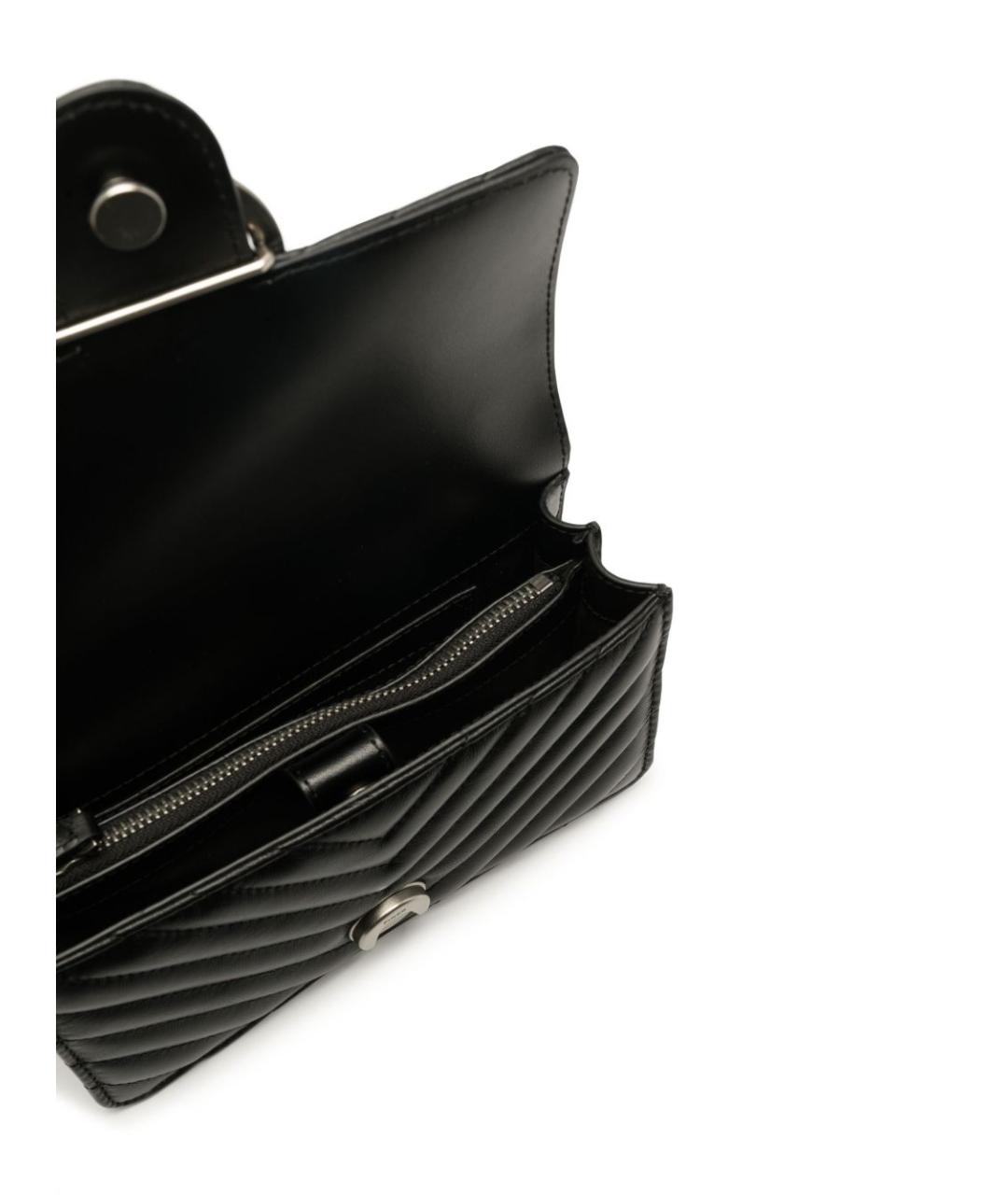 PINKO Черная кожаная сумка через плечо, фото 5