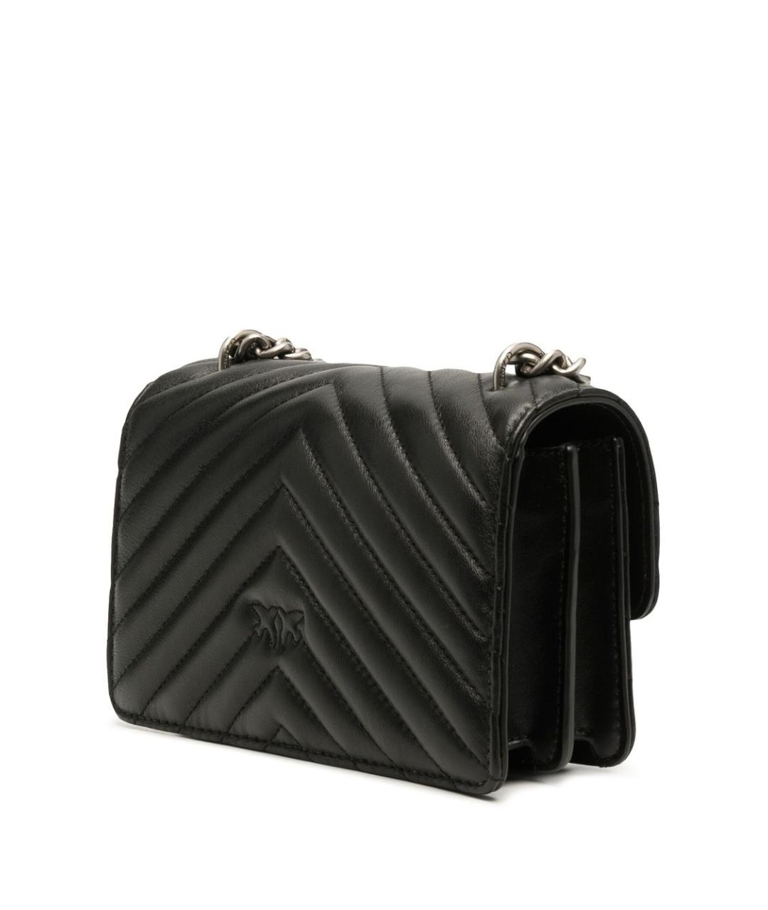PINKO Черная кожаная сумка через плечо, фото 2