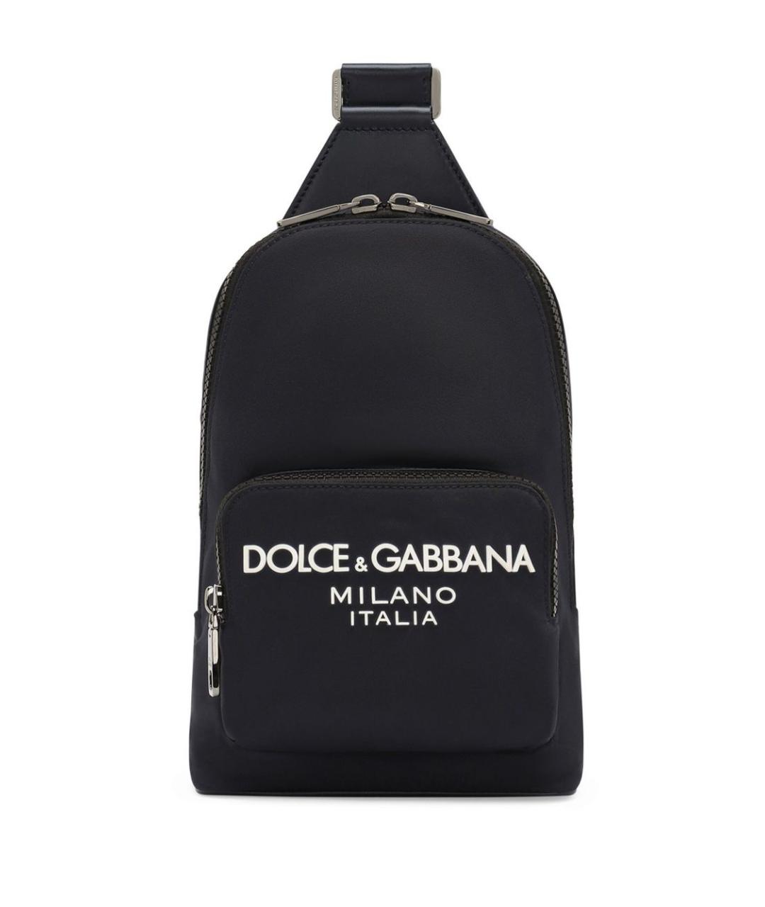 DOLCE&GABBANA Черная кожаная сумка на плечо, фото 1