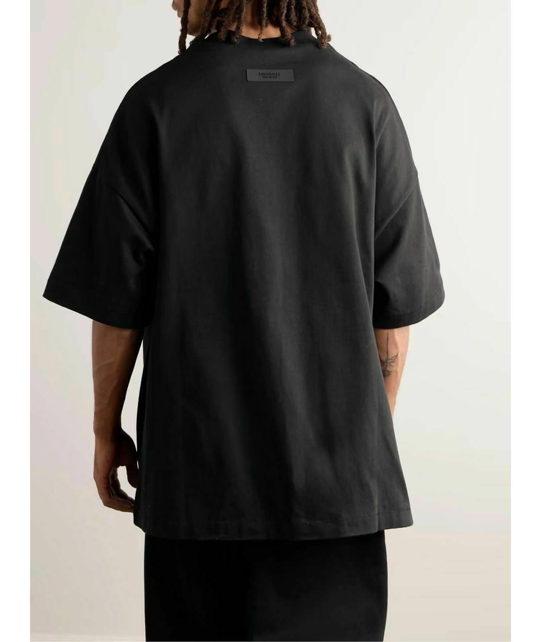 FEAR OF GOD ESSENTIALS Черная хлопковая футболка, фото 3