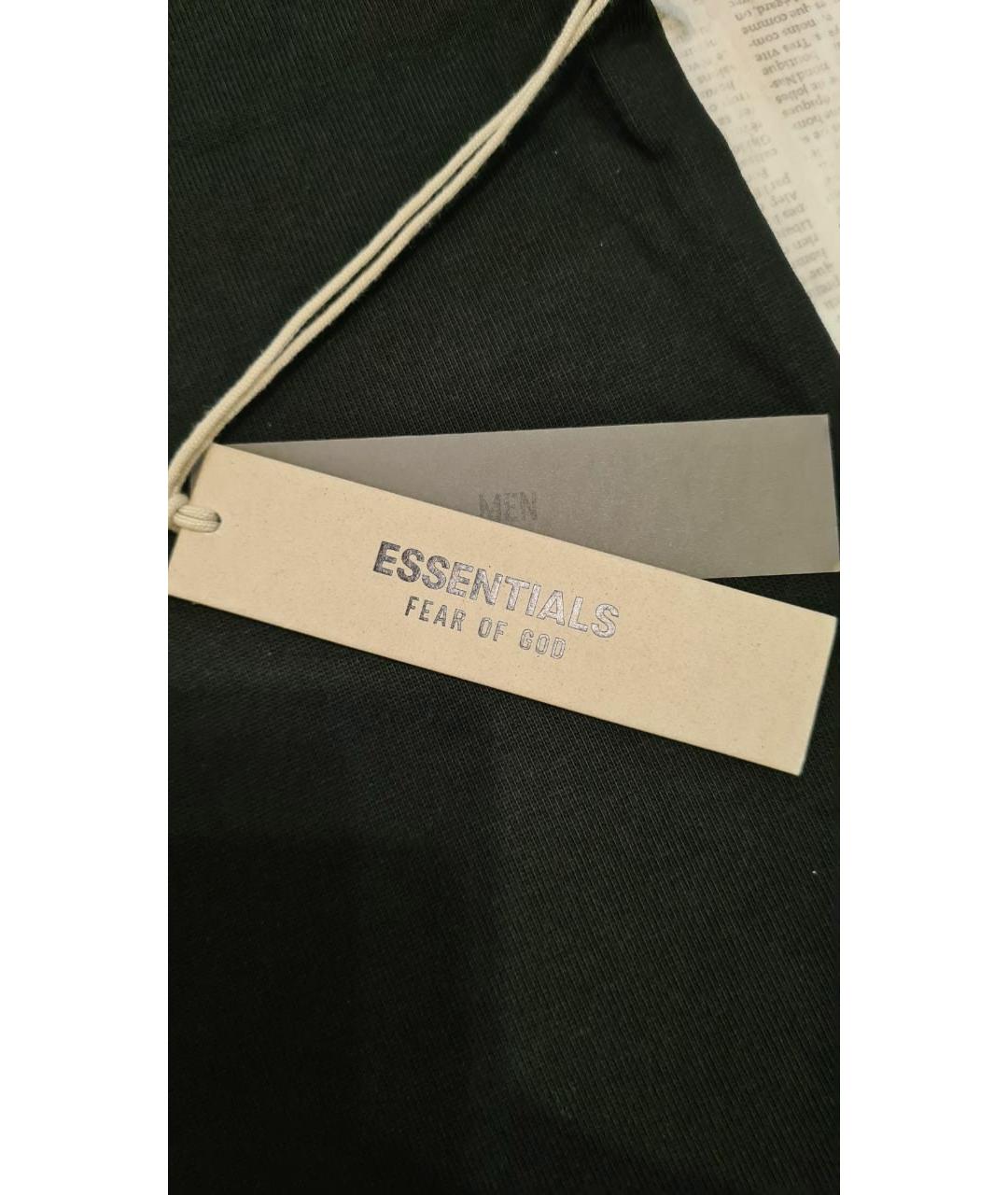 FEAR OF GOD ESSENTIALS Черная хлопковая футболка, фото 8