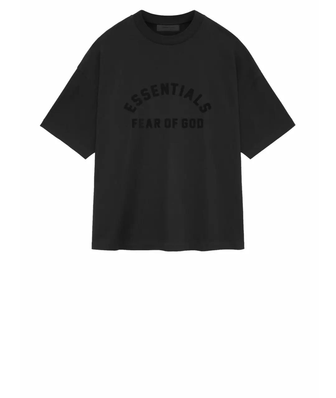 FEAR OF GOD ESSENTIALS Черная хлопковая футболка, фото 1