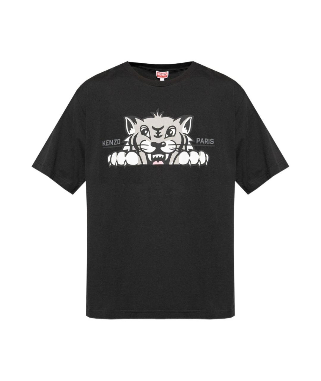 KENZO Черная хлопковая футболка, фото 1