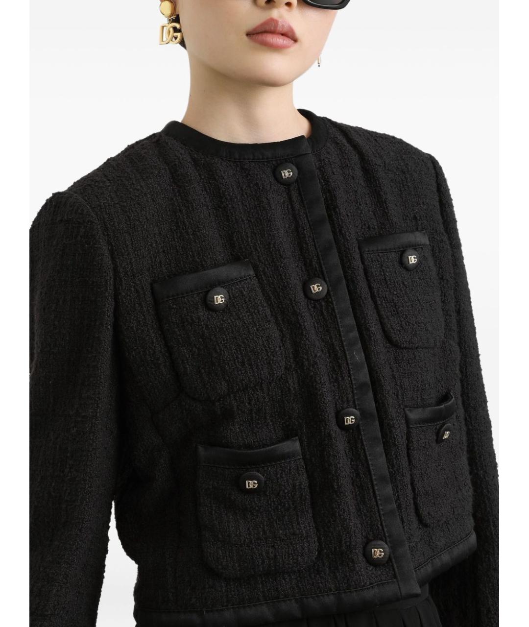 DOLCE&GABBANA Черный хлопковый жакет/пиджак, фото 3