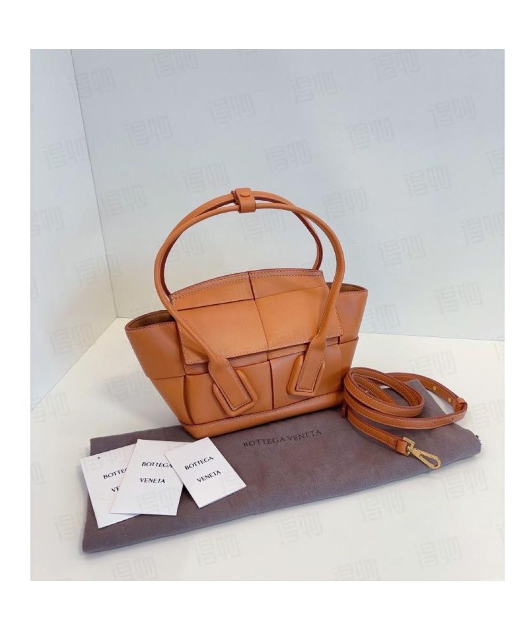 BOTTEGA VENETA Коричневая кожаная сумка через плечо, фото 2