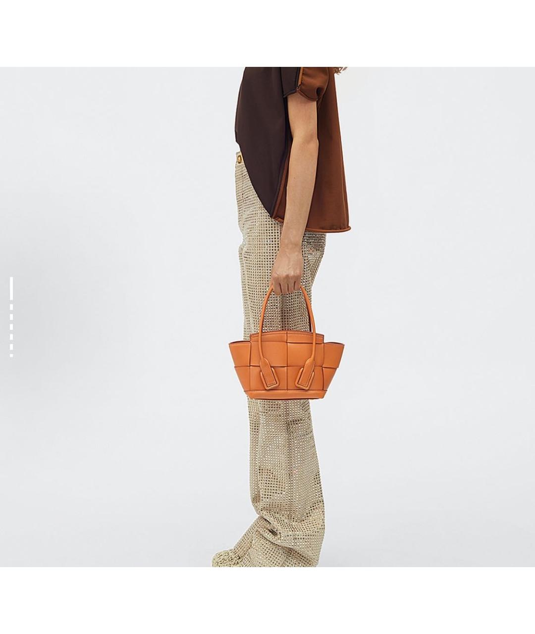 BOTTEGA VENETA Коричневая кожаная сумка через плечо, фото 6