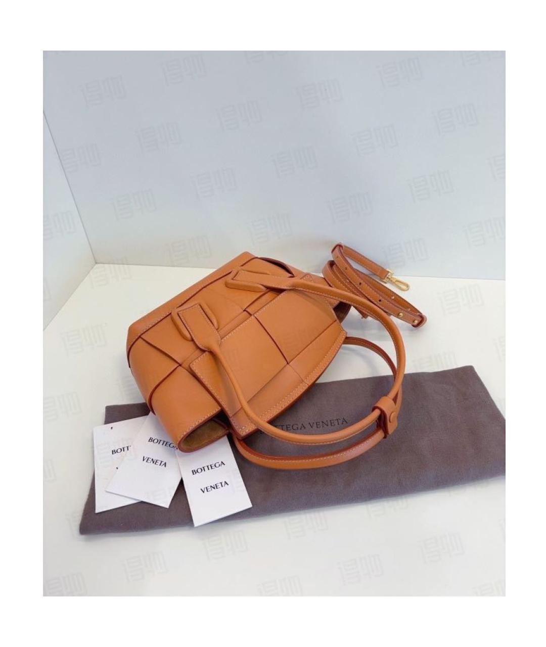 BOTTEGA VENETA Коричневая кожаная сумка через плечо, фото 5