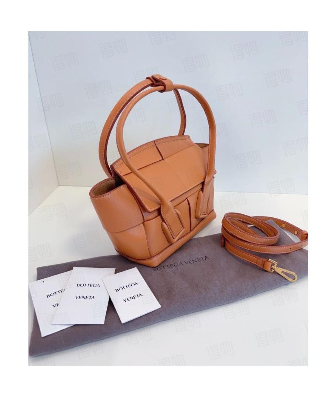 BOTTEGA VENETA Коричневая кожаная сумка через плечо, фото 3