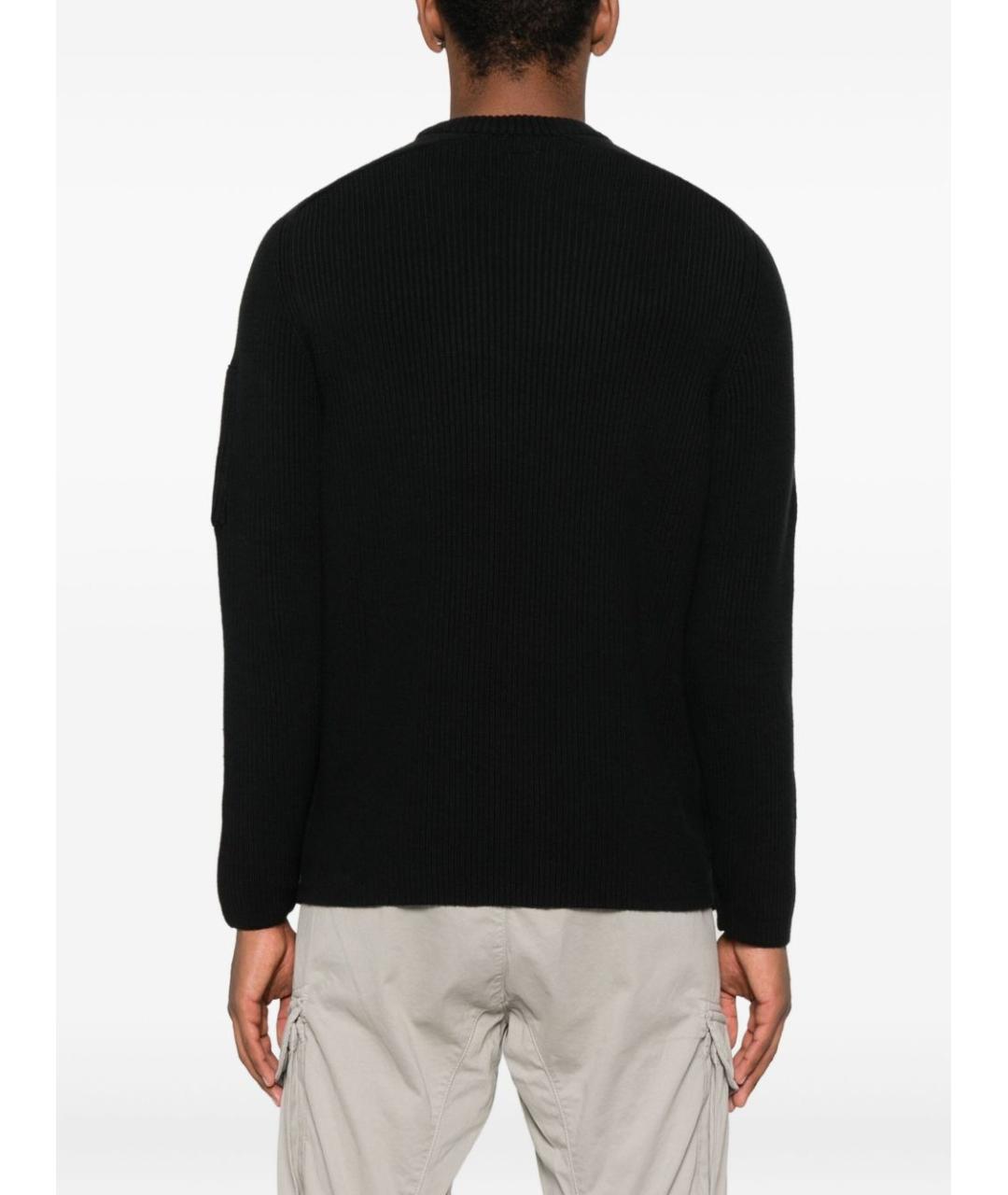 CP COMPANY Черный хлопко-эластановый джемпер / свитер, фото 5