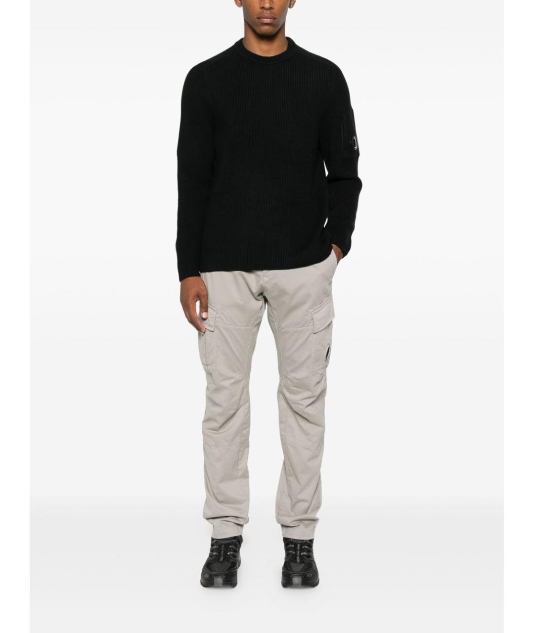CP COMPANY Черный хлопко-эластановый джемпер / свитер, фото 4