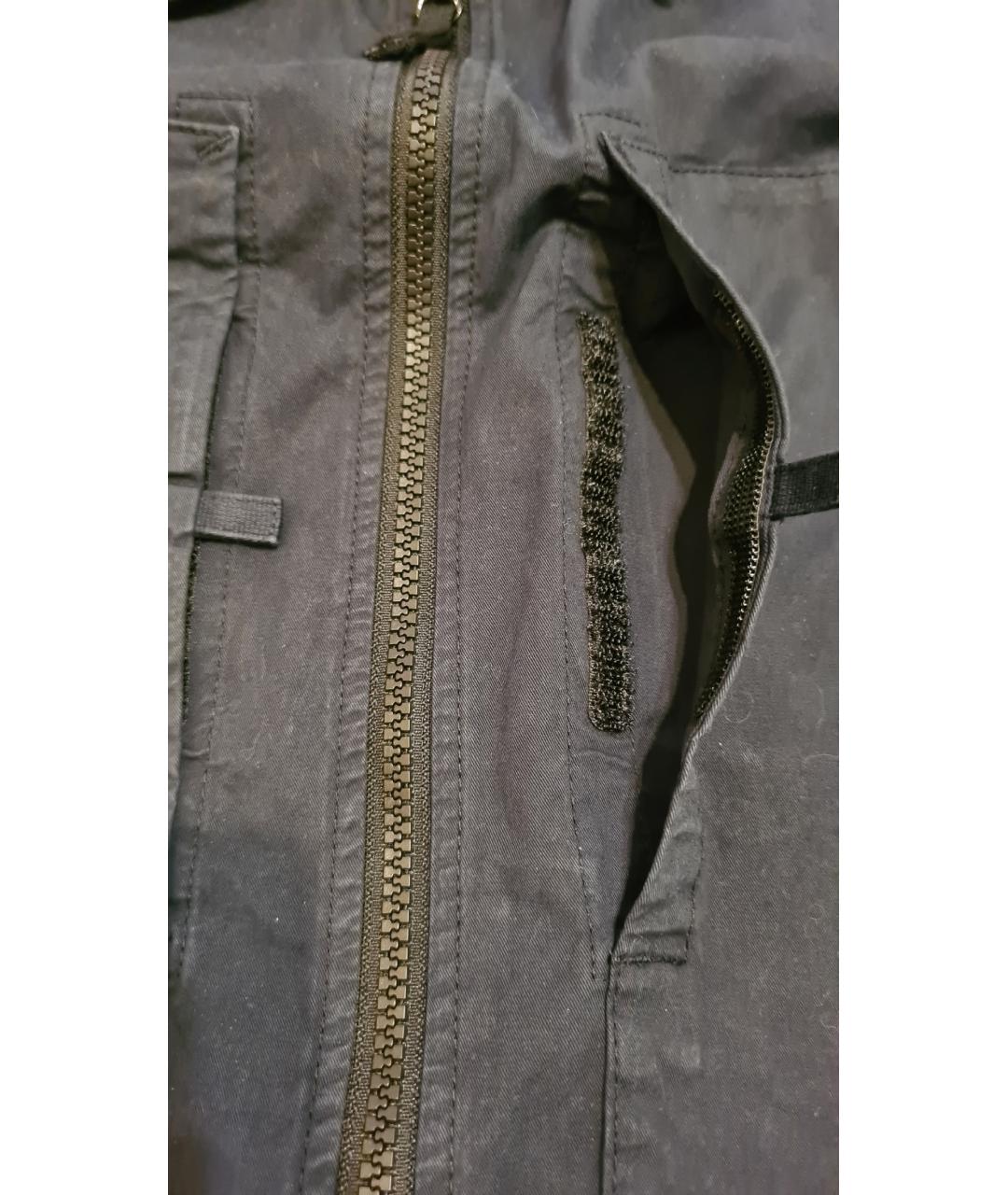 STONE ISLAND Темно-синяя хлопковая куртка, фото 4