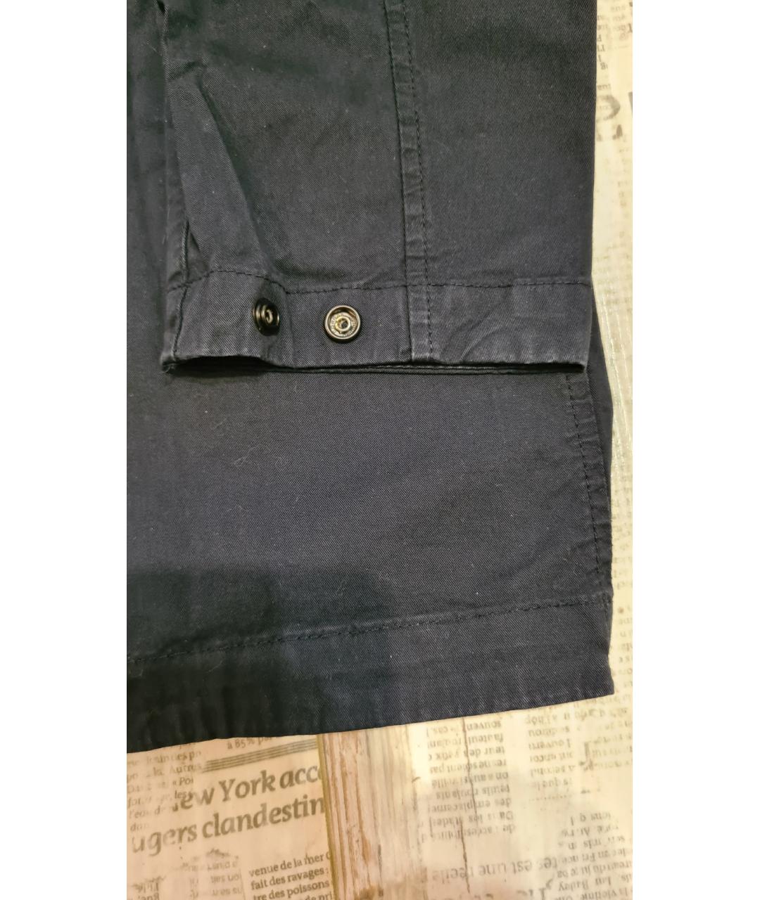 STONE ISLAND Темно-синяя хлопковая куртка, фото 5