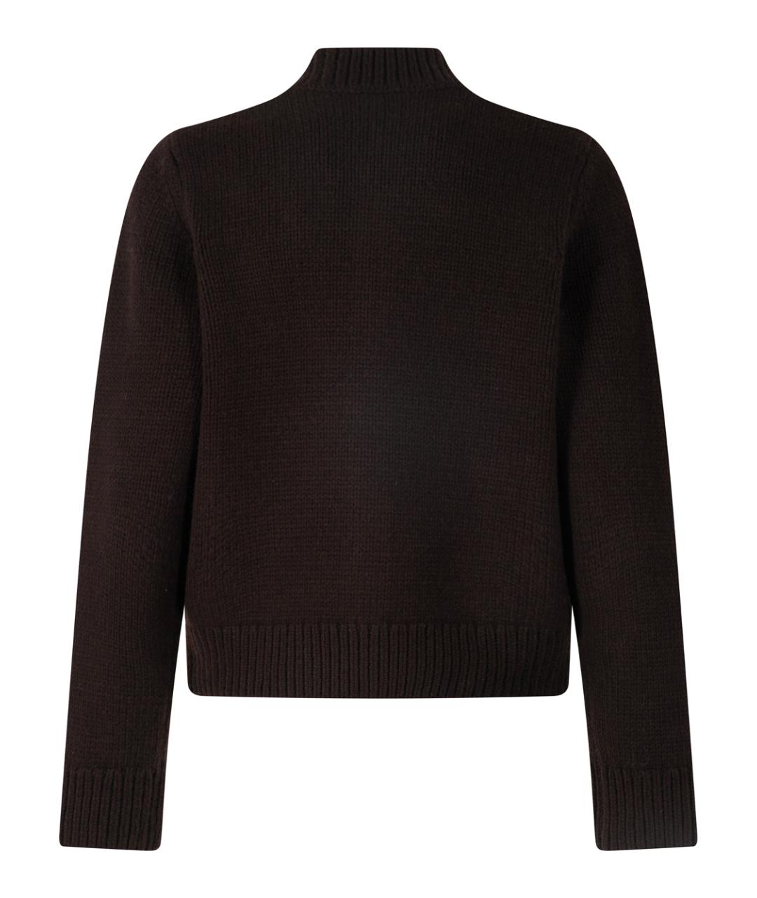 DRIES VAN NOTEN Коричневый шерстяной кардиган, фото 2