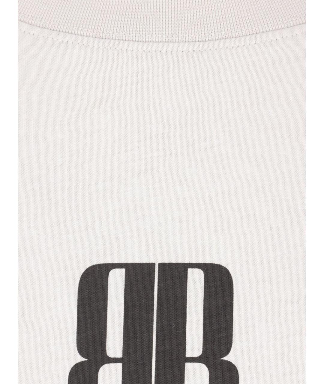 BALENCIAGA Белая хлопковая футболка, фото 2