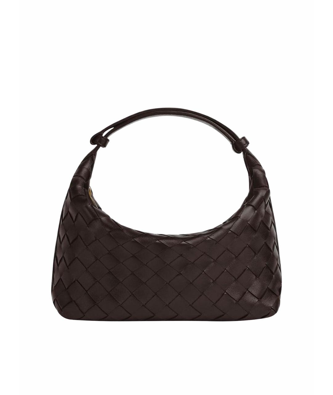 BOTTEGA VENETA Коричневая кожаная сумка с короткими ручками, фото 1