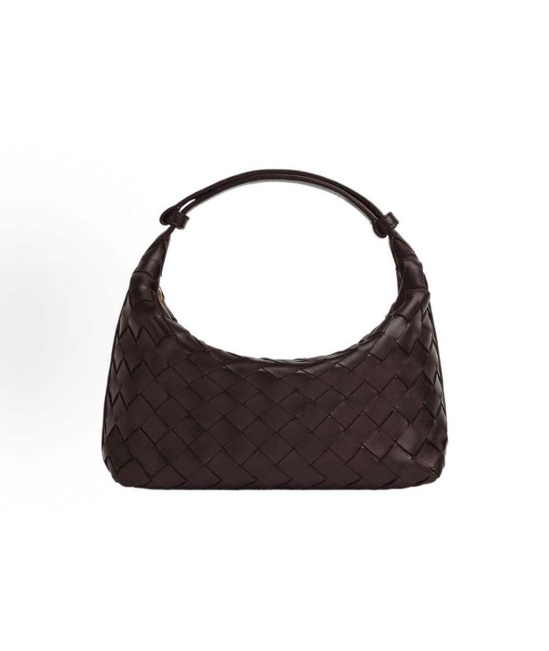 BOTTEGA VENETA Коричневая кожаная сумка с короткими ручками, фото 8