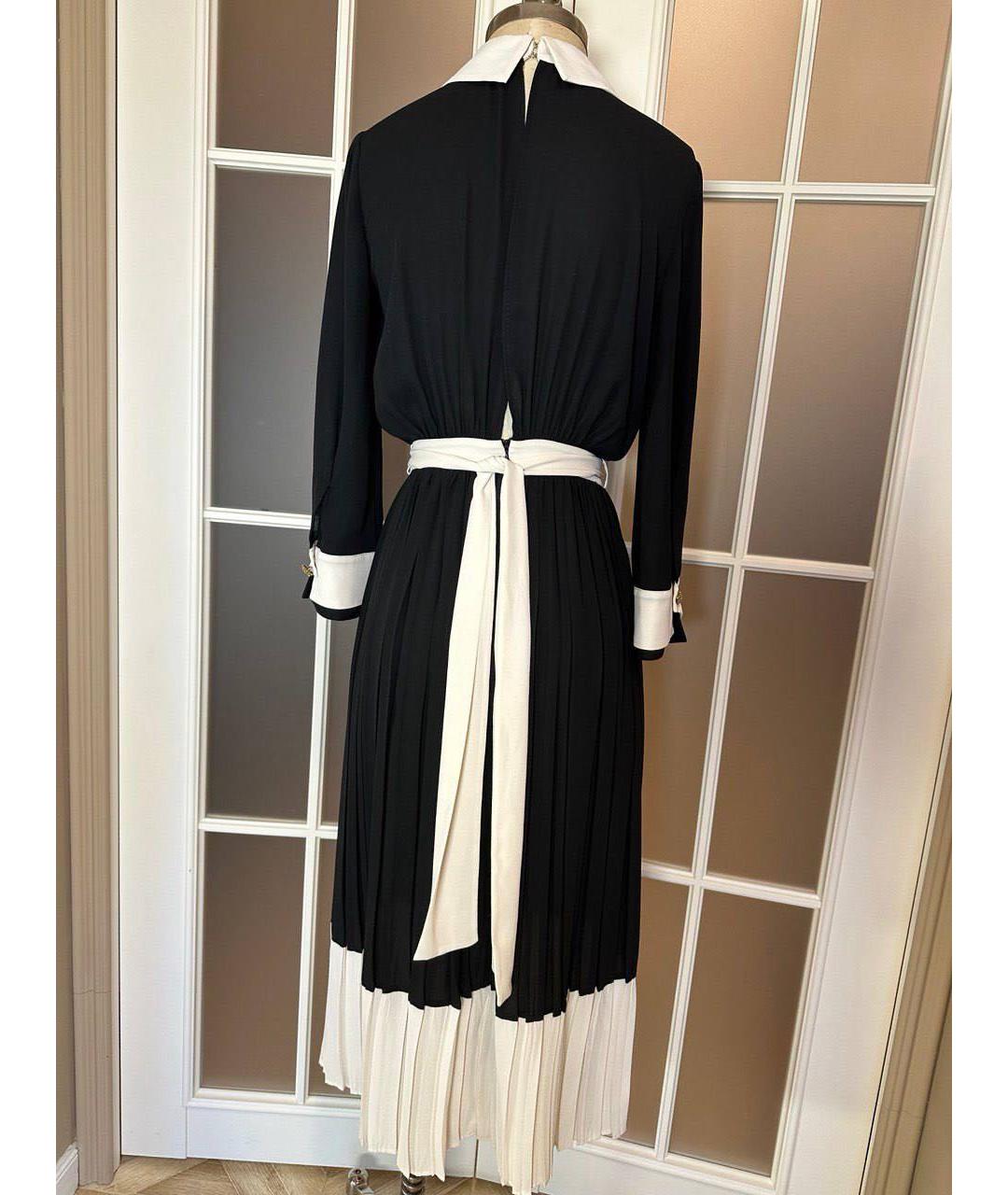 ELISABETTA FRANCHI Черное полиэстеровое повседневное платье, фото 2