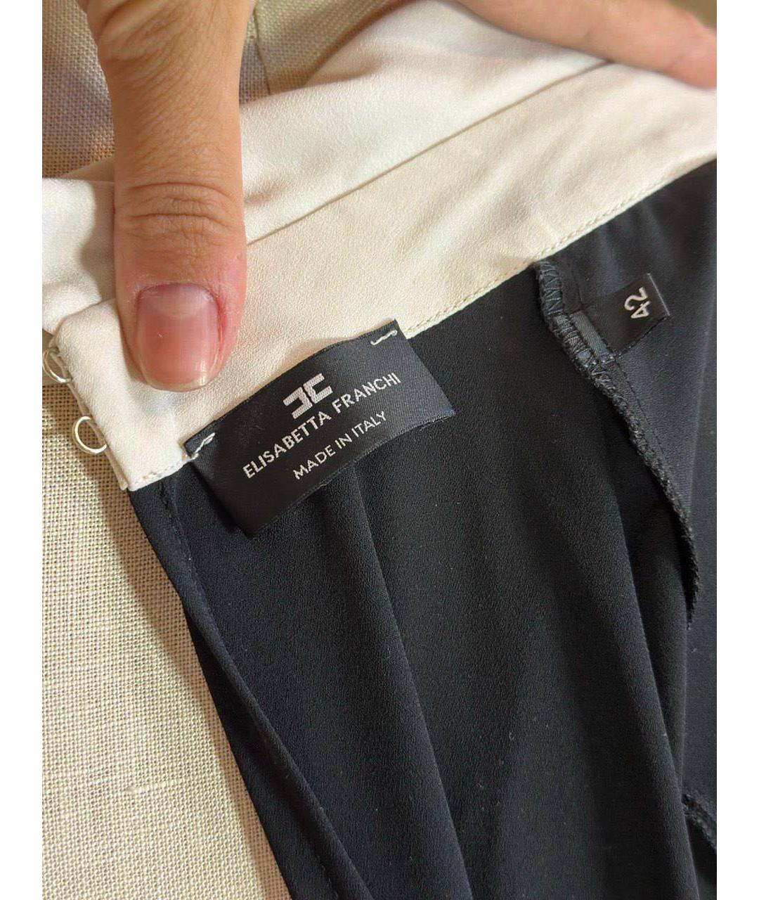 ELISABETTA FRANCHI Черное полиэстеровое повседневное платье, фото 3