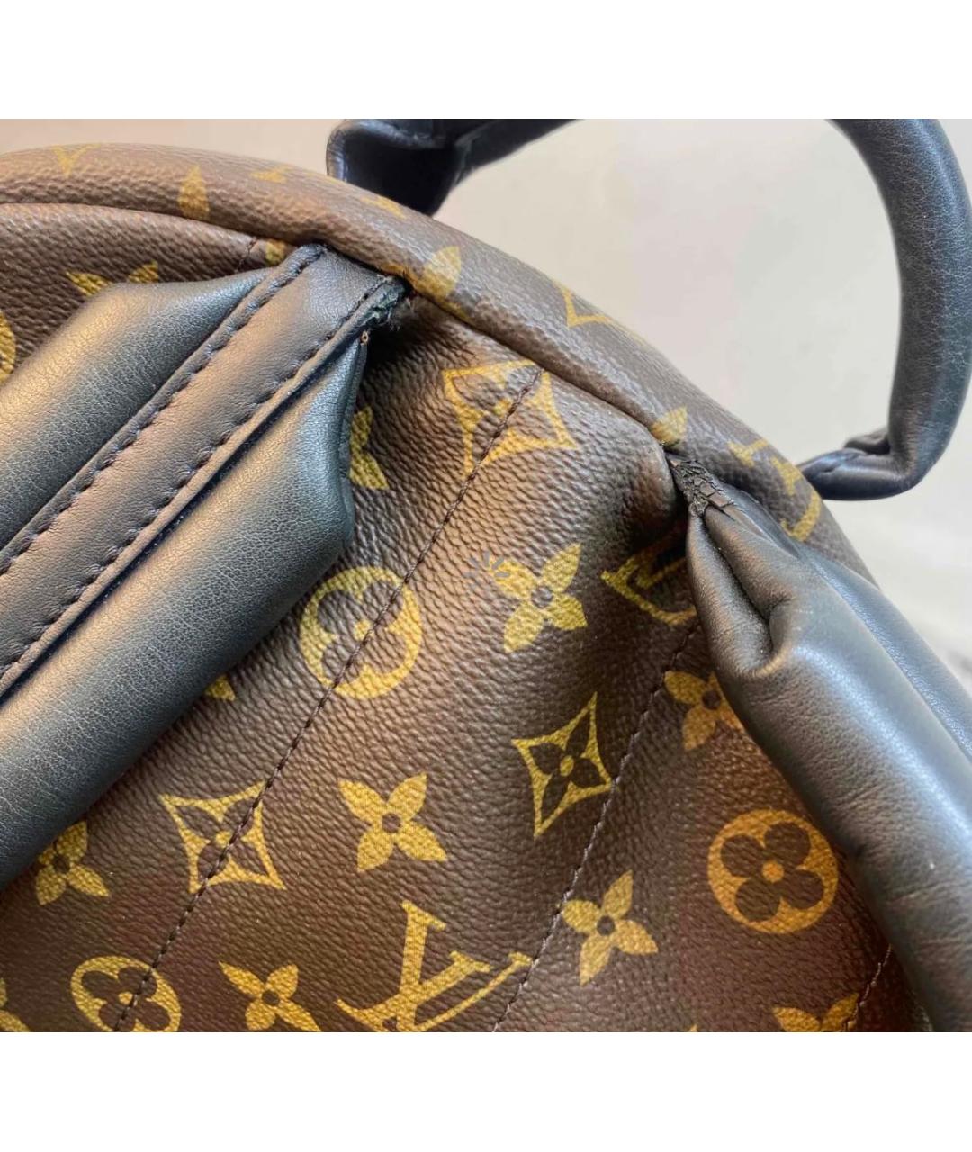 LOUIS VUITTON Коричневый кожаный рюкзак, фото 5