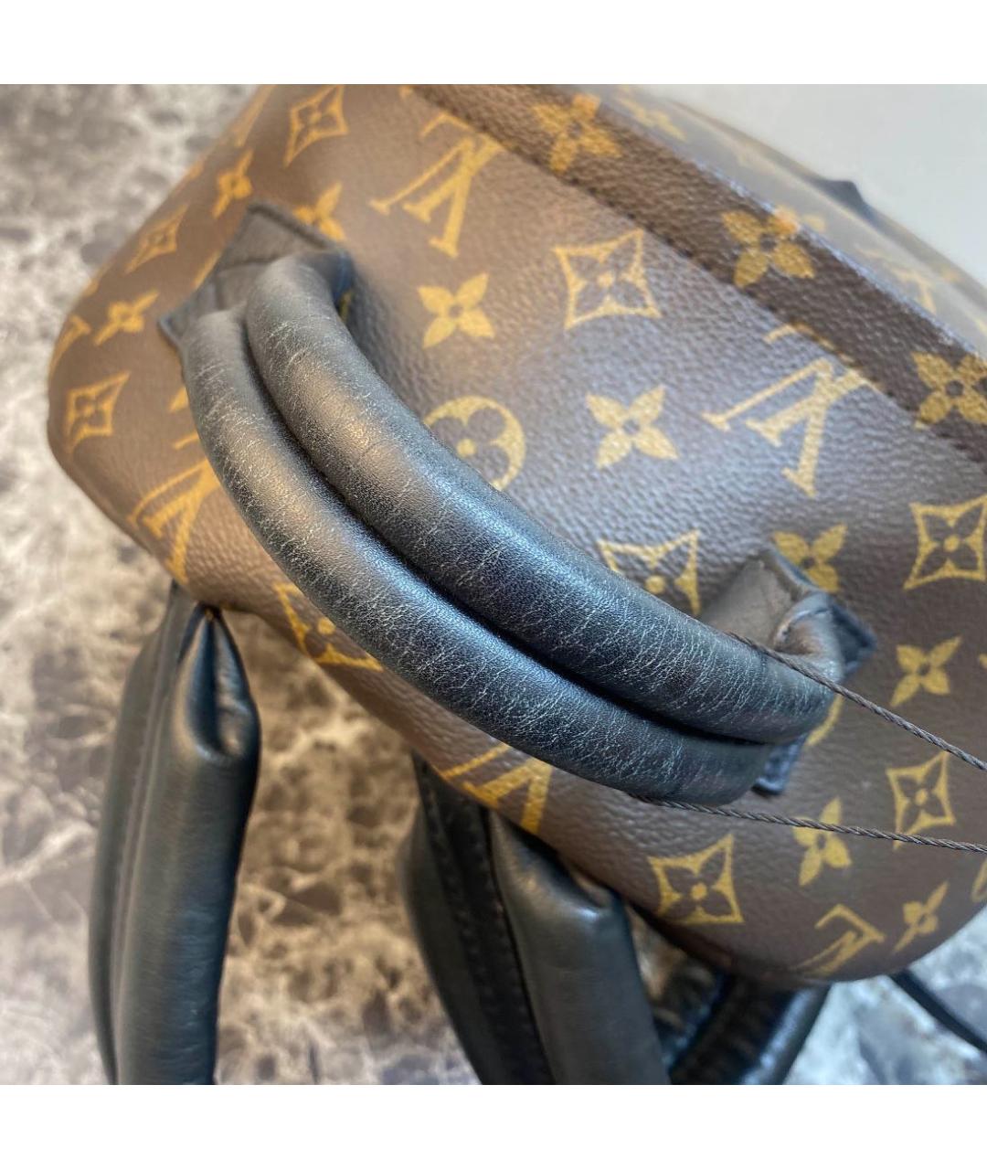LOUIS VUITTON Коричневый кожаный рюкзак, фото 6