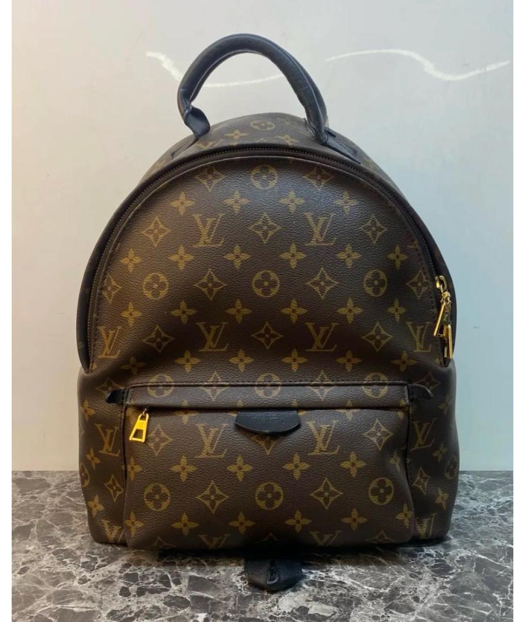 LOUIS VUITTON Коричневый кожаный рюкзак, фото 9