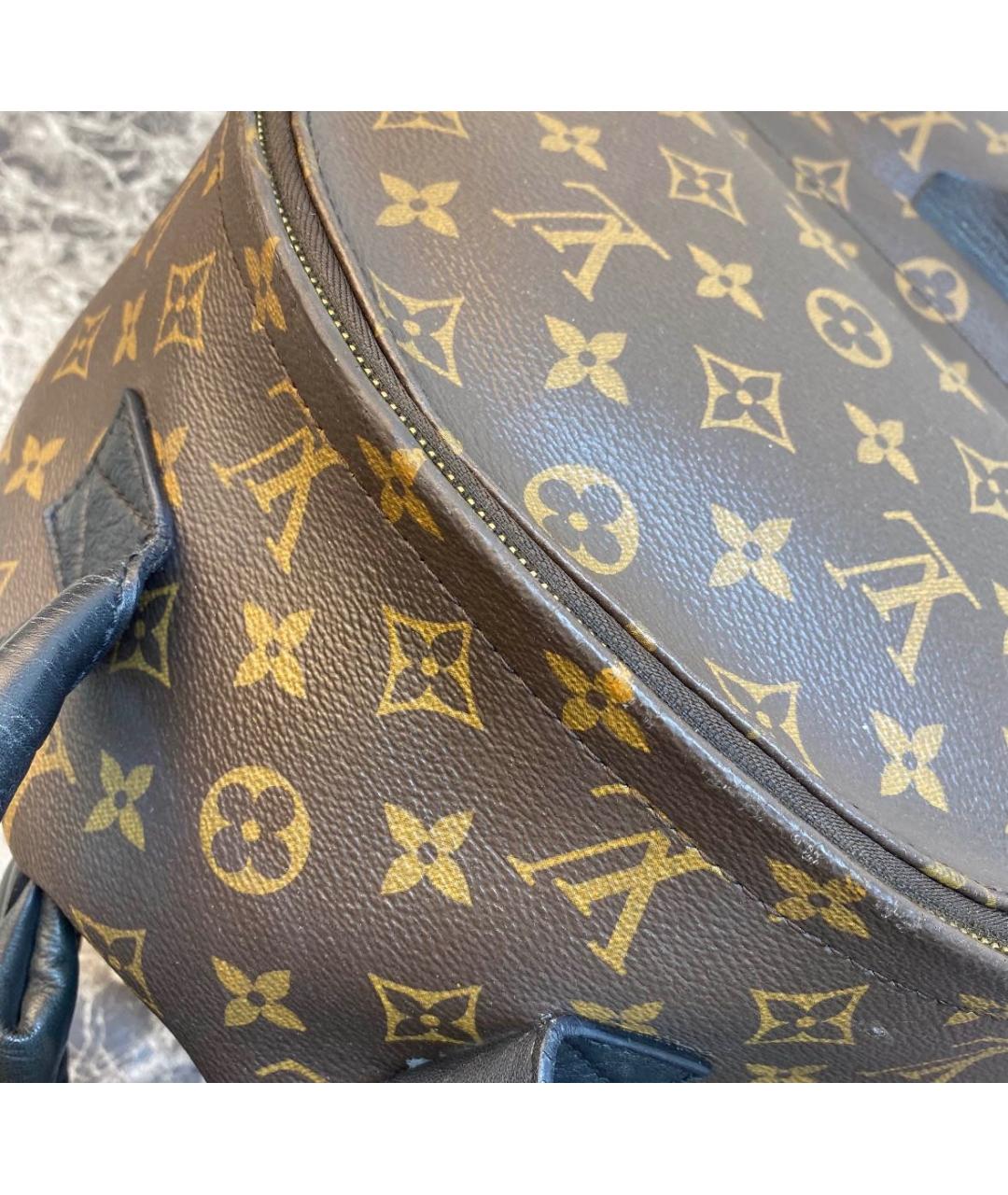 LOUIS VUITTON Коричневый кожаный рюкзак, фото 7