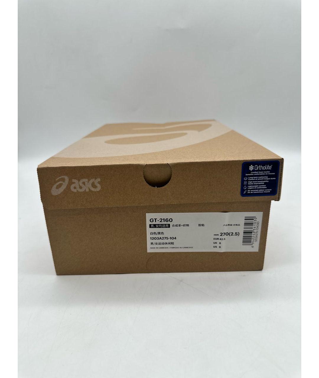 ASICS Белые текстильные низкие кроссовки / кеды, фото 8