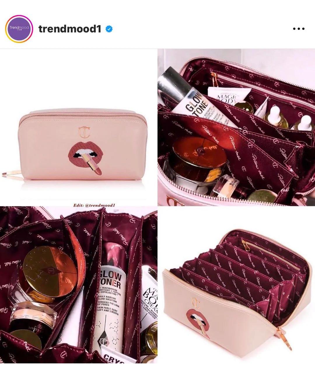 CHARLOTTE TILBURY Розовая косметичка из искусственной кожи, фото 3