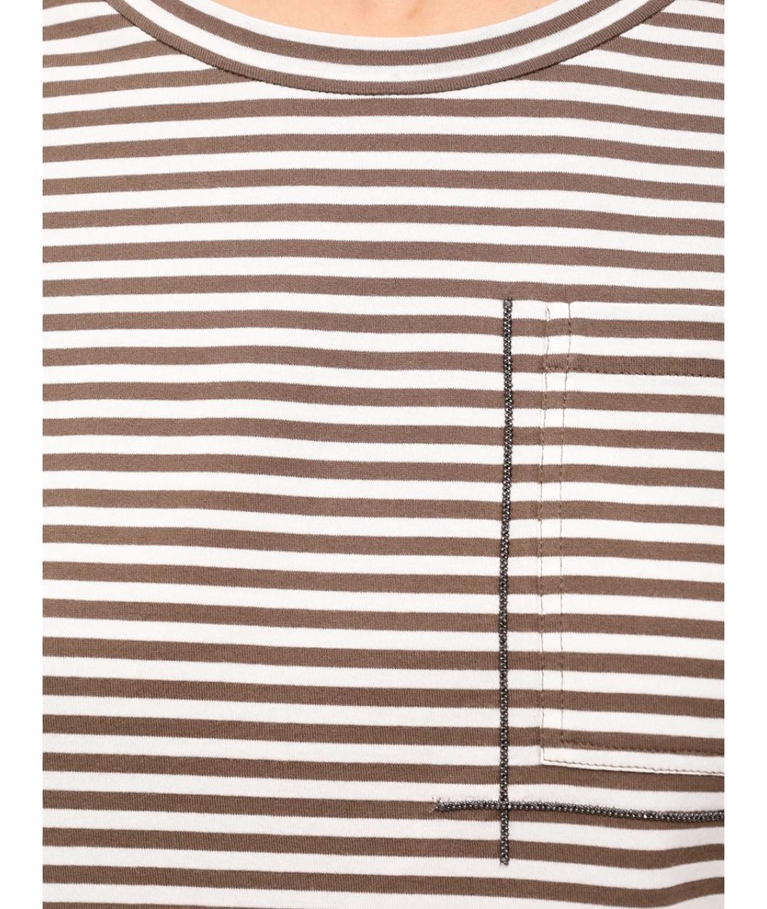 BRUNELLO CUCINELLI Мульти хлопковая футболка, фото 4