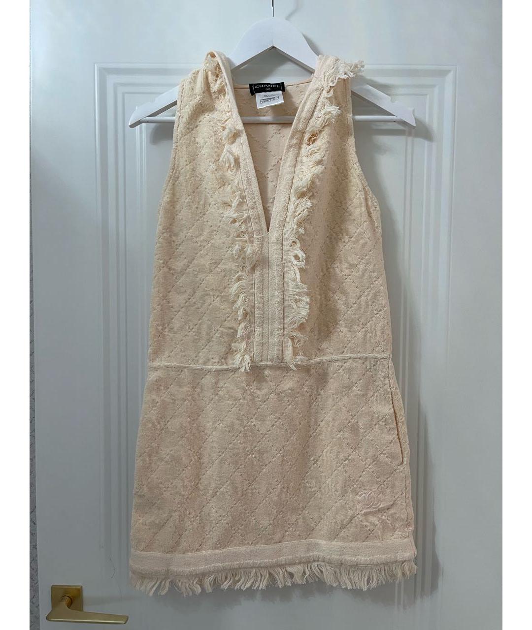 CHANEL Розовое хлопковое платье, фото 5