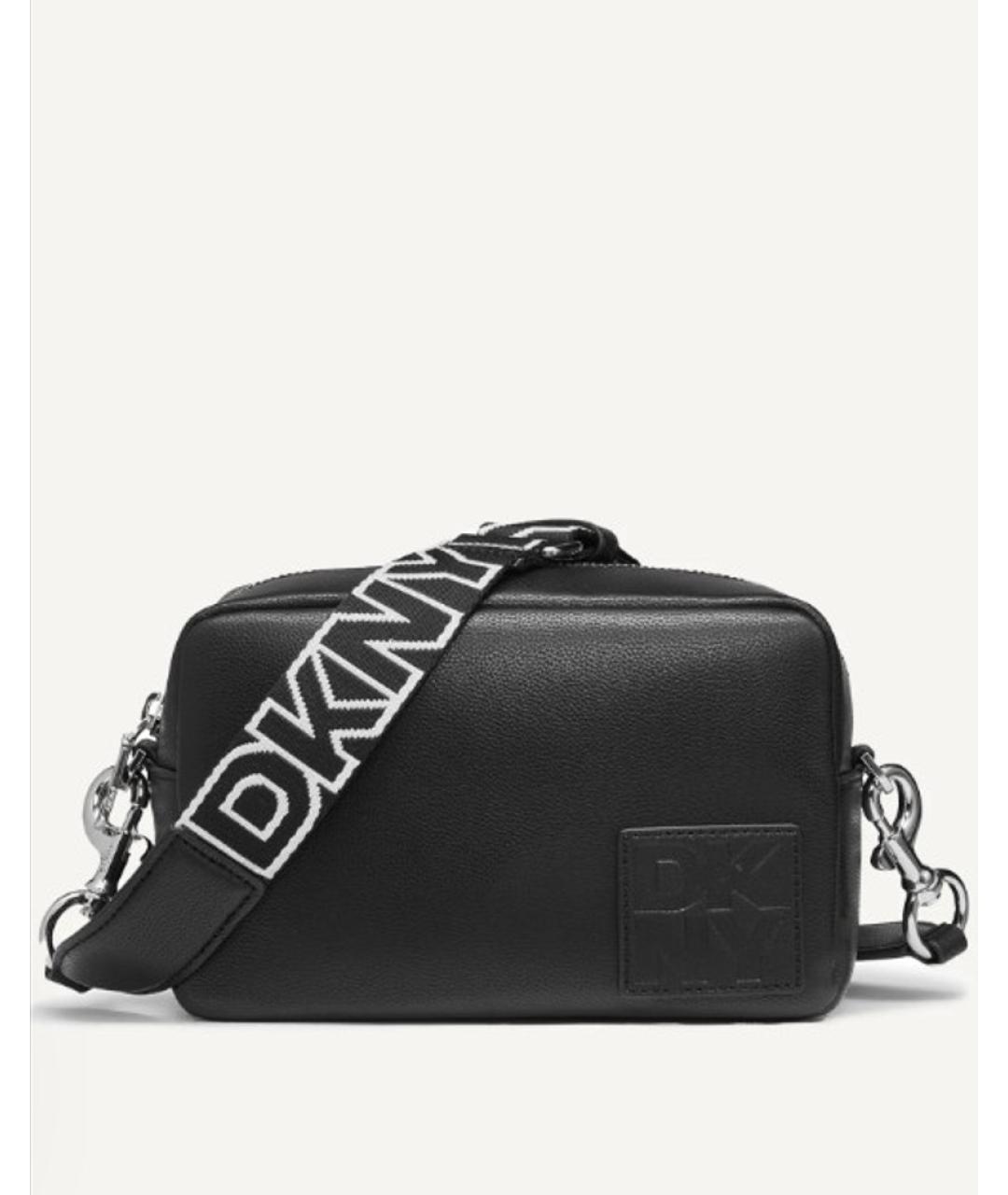 DKNY Черная сумка через плечо из искусственной кожи, фото 10