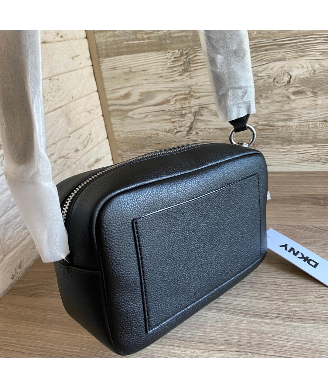 DKNY Черная сумка через плечо из искусственной кожи, фото 3