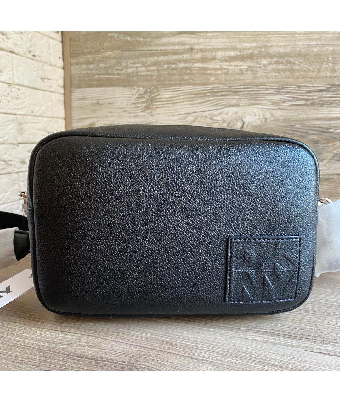 DKNY Черная сумка через плечо из искусственной кожи, фото 8