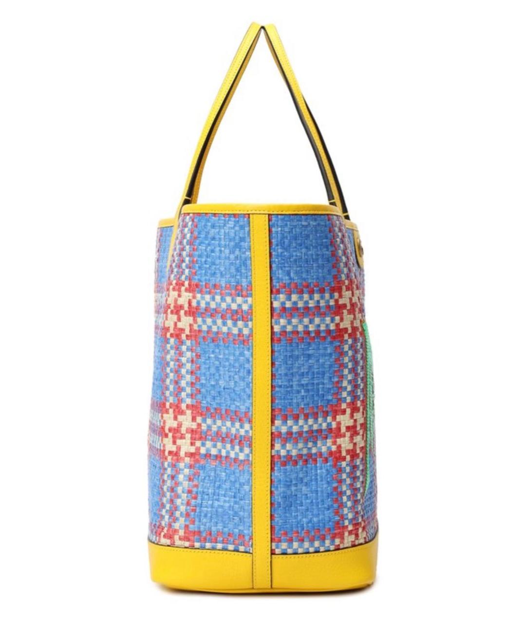 GUCCI Желтая кожаная пляжная сумка, фото 3