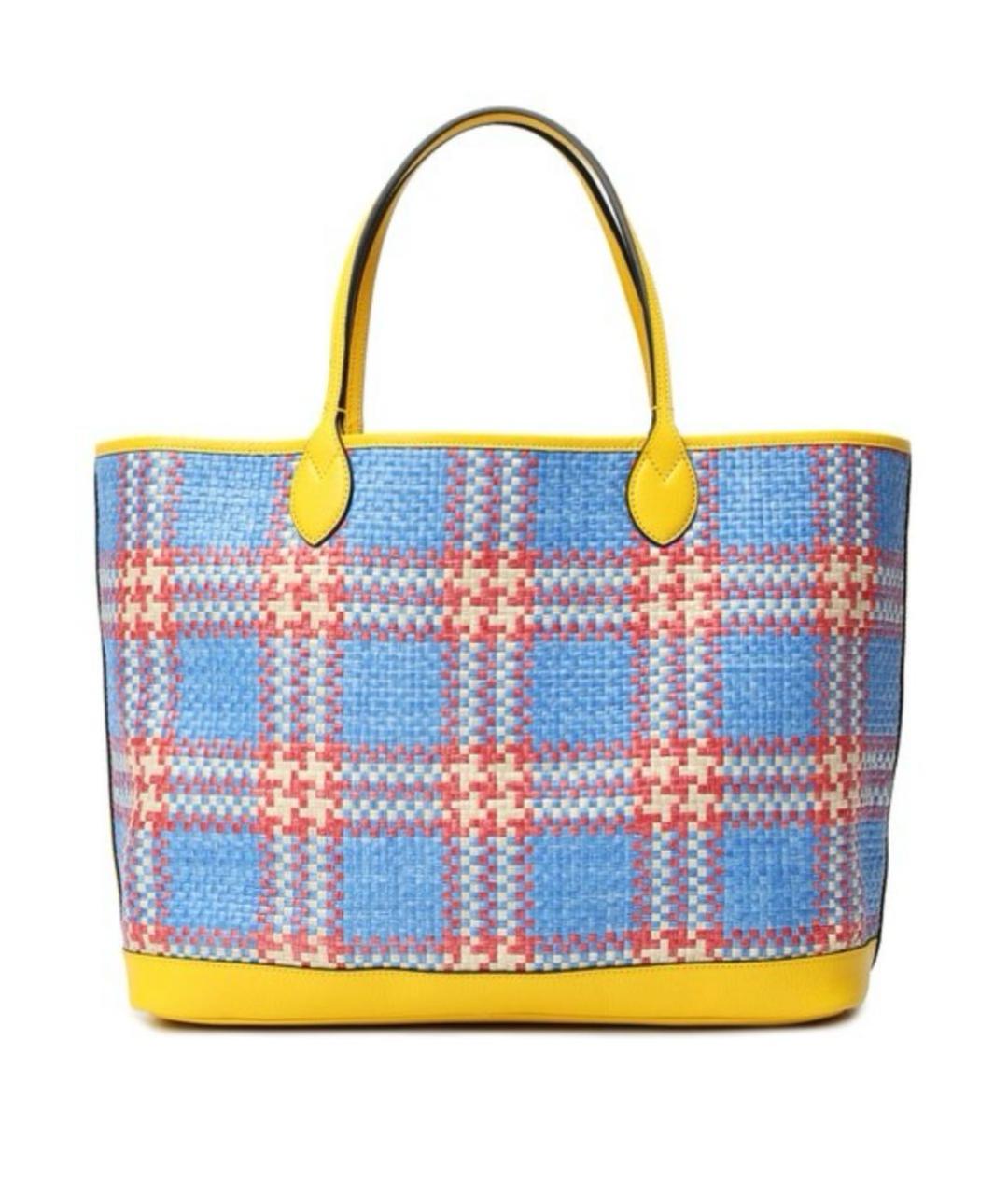 GUCCI Желтая кожаная пляжная сумка, фото 2