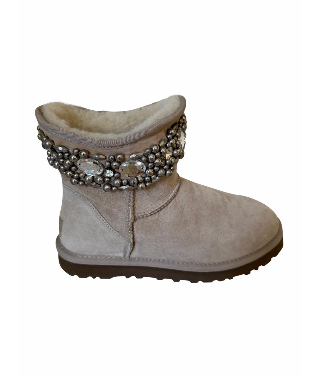 UGG AUSTRALIA Бежевые ботинки, фото 1
