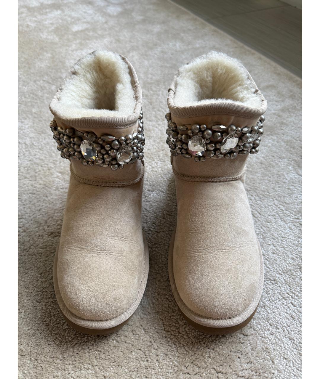 UGG AUSTRALIA Бежевые ботинки, фото 2