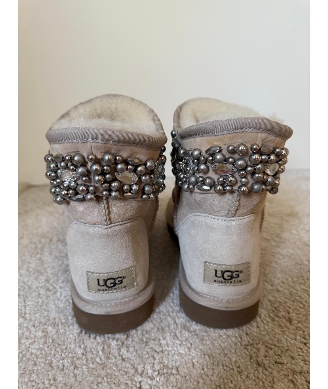 UGG AUSTRALIA Бежевые ботинки, фото 4