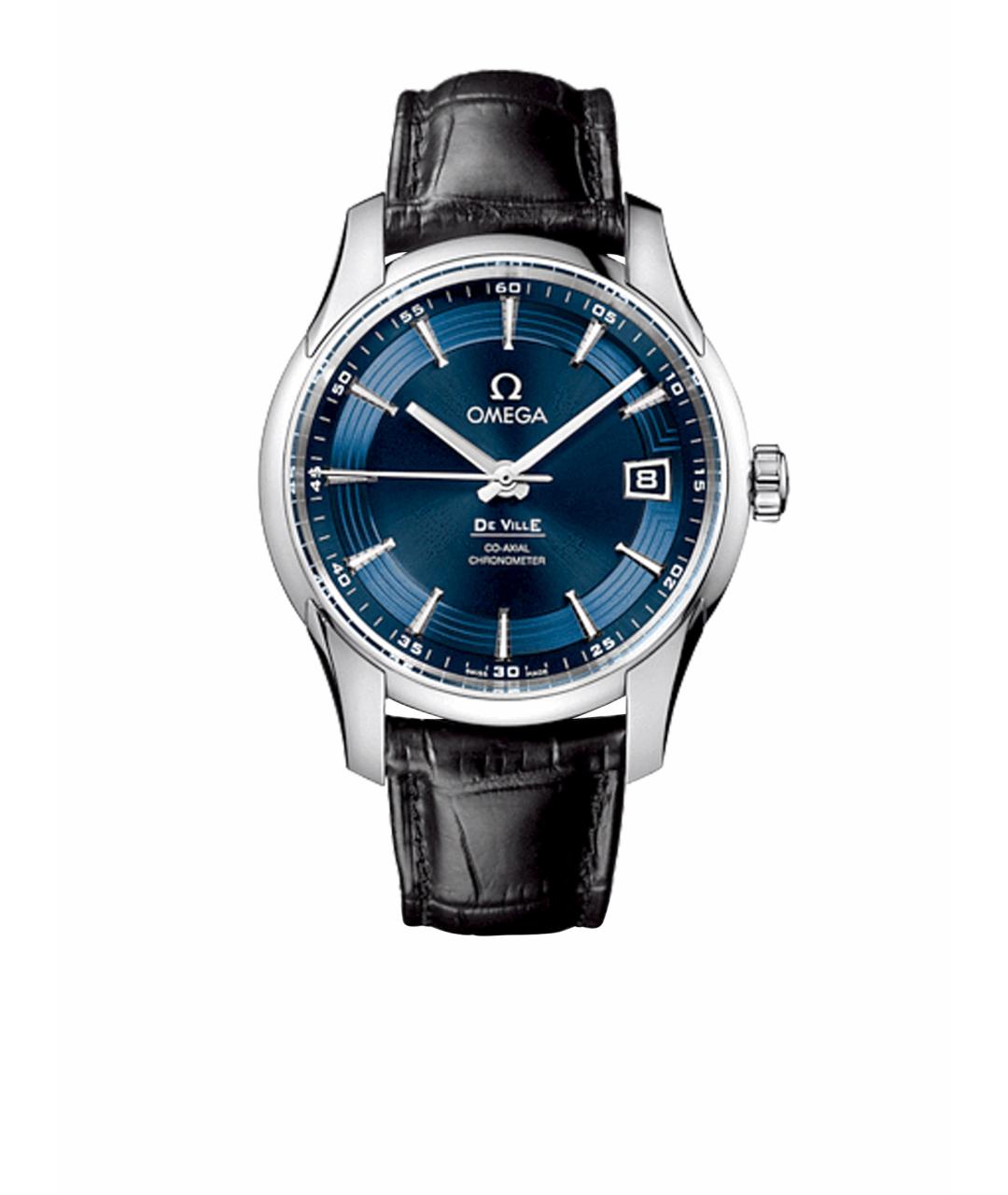 OMEGA Синие металлические часы, фото 1
